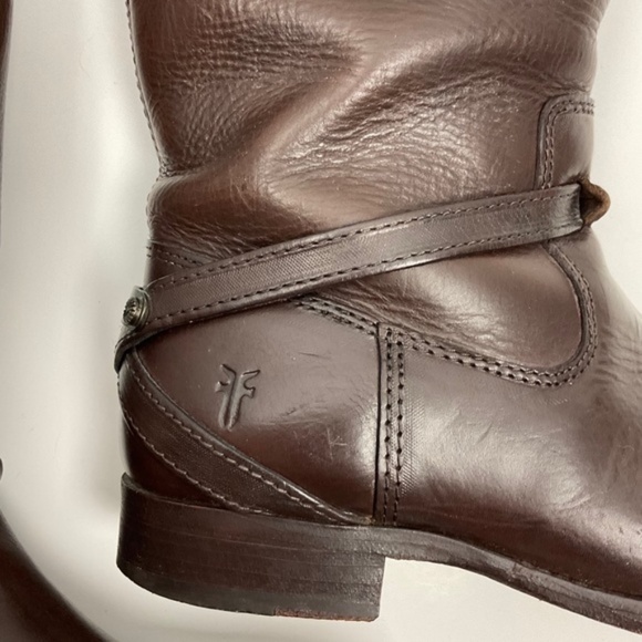 Frye Womens Lindsey Plate Tall Riding Boots Brown 6.5 - Picture 11 of 15